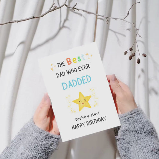 Best Dad Who Ever Dadded , Funny Dad Birthday Card , Personalised Card